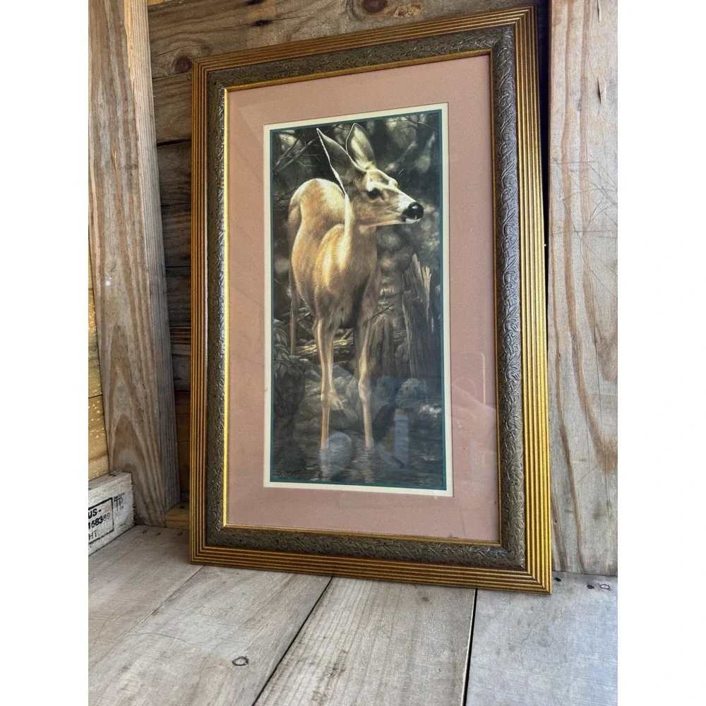 Home Interior Deer Picture - THE YEARLING Pre-owned 23 1/2 X 15 1/2